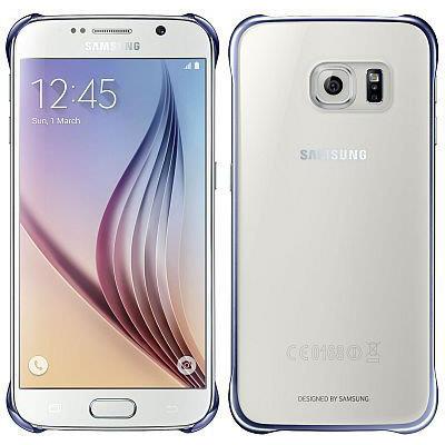 SAMSUNG Custodia cover Samsung Clear per Galaxy S6 nero